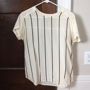 Madewell Stripe Silk Top - Size S